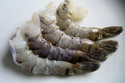 Garnelen mit Schwarzwurzeln