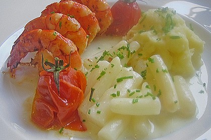 Garnelen mit Schwarzwurzeln 1