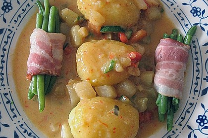 Bohnen - Speck - Rollen in Gem&uuml;seso&szlig;e 1