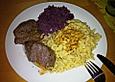 Rehn&uuml;sschen an Rotweinsauce