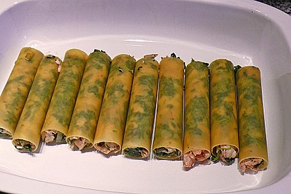 Feuermohns gefüllte Lachs Spinat Cannelloni 9