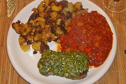 Kr&auml;uter - Steaks mit Tomatengem&uuml;se 1