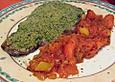 Kr&auml;uter - Steaks mit Tomatengem&uuml;se