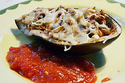 Gef&uuml;llte Auberginen vegetarisch 2