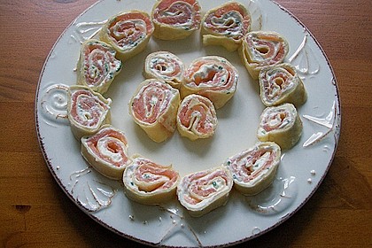 Lachs - Crêpe - Röllchen 5