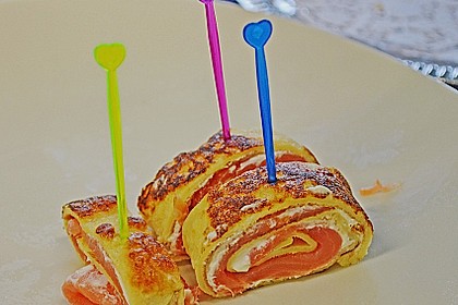 Lachs - Crêpe - Röllchen 3