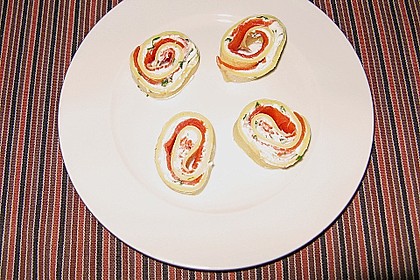 Lachs - Crêpe - Röllchen 6