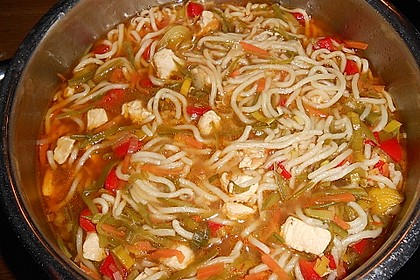 Asiatische Hühner - Nudelsuppe 2