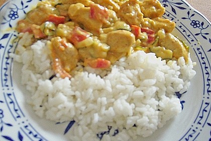 Urmelis Hähnchenbrust in Zucchini - Curry - Sahne - Sauce 71