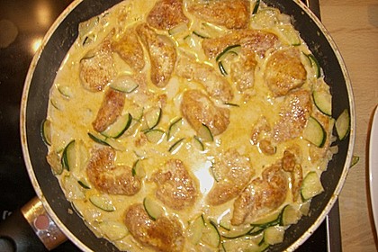 Urmelis Hähnchenbrust in Zucchini - Curry - Sahne - Sauce 68
