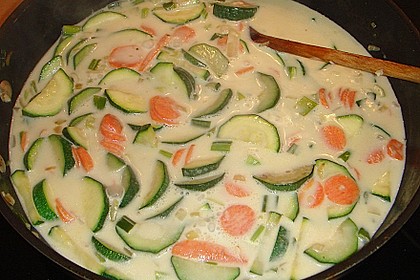 Urmelis Hähnchenbrust in Zucchini - Curry - Sahne - Sauce 59