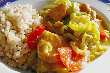 Urmelis Hähnchenbrust in Zucchini - Curry - Sahne - Sauce 30