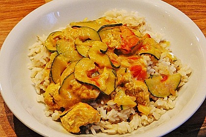 Urmelis Hähnchenbrust in Zucchini - Curry - Sahne - Sauce 29