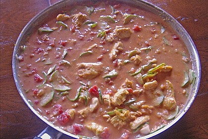 Urmelis Hähnchenbrust in Zucchini - Curry - Sahne - Sauce 60