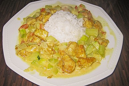 Urmelis Hähnchenbrust in Zucchini - Curry - Sahne - Sauce 52