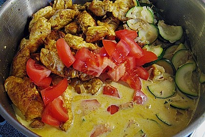 Urmelis Hähnchenbrust in Zucchini - Curry - Sahne - Sauce 62