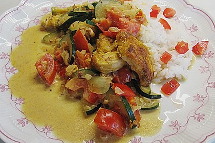 Urmelis Hähnchenbrust in Zucchini - Curry - Sahne - Sauce 4