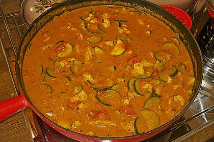 Urmelis Hähnchenbrust in Zucchini - Curry - Sahne - Sauce 49
