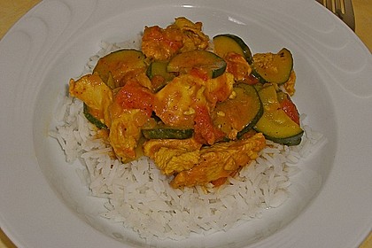 Urmelis Hähnchenbrust in Zucchini - Curry - Sahne - Sauce 22