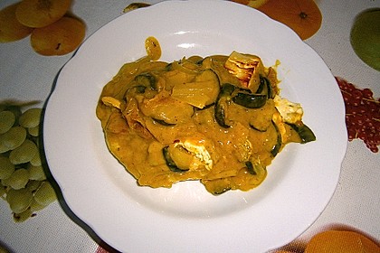 Urmelis Hähnchenbrust in Zucchini - Curry - Sahne - Sauce 38