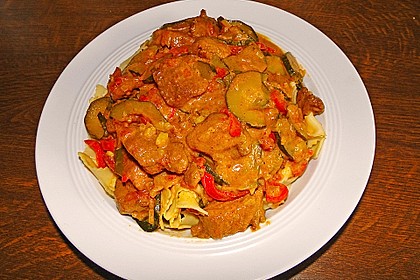 Urmelis Hähnchenbrust in Zucchini - Curry - Sahne - Sauce 48