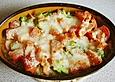 Brokkoli &uuml;berbacken, mit Tomaten