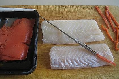 Kingklipfilet gespickt mit ger&auml;uchertem kanadischen Wildlachs