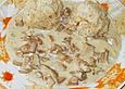 Semmelkn&ouml;del mit Pfifferling - Rahmsauce