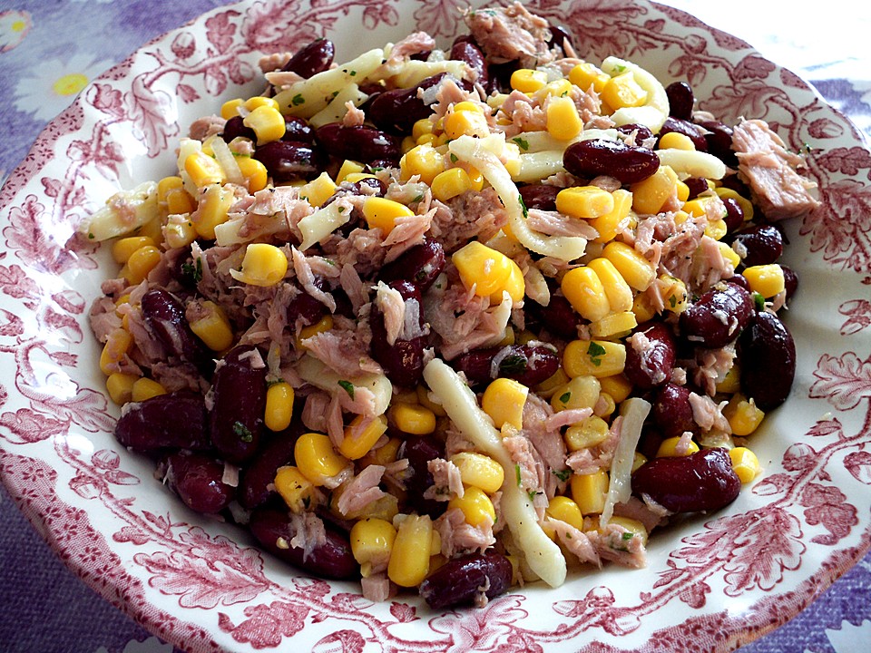 Kidneybohnen - Salat mit Thunfisch und Käse (Rezept mit Bild) | Chefkoch.de