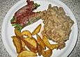 Steaks mit Pilzrahmsauce