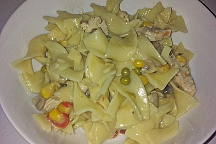 H&auml;hnchen - Pilz - Sauce mit Nudeln 4