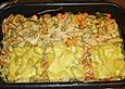 Spaghettigratin mit H&auml;hnchenfilet und Gem&uuml;se