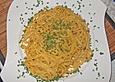 Spaghetti mit Safran und Schinken