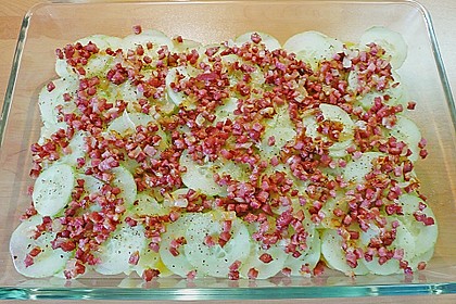 Kartoffelsalat mit Gurke und Schinken 1