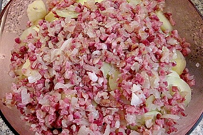 Kartoffelsalat mit Gurke und Schinken 3