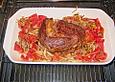 Gebratene Hochrippe mit Tomaten