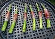 Gegrillter gr&uuml;ner Spargel mit Schinken