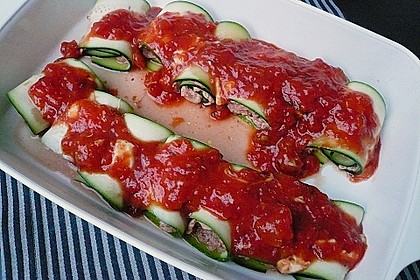 Zucchini Hackr&ouml;llchen Auflauf