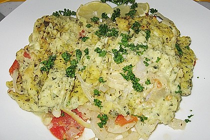 Fischfilet mit Kartofffel - Kräuter - Kruste 8