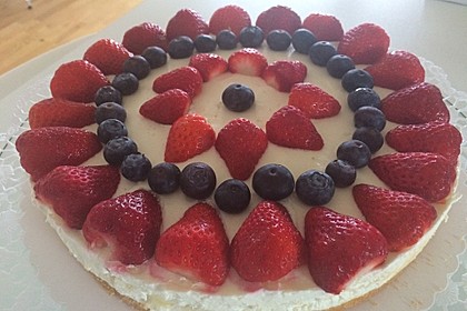 Philadelphiatorte mit Erdbeeren 1