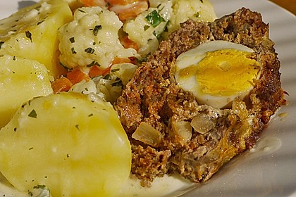 Falscher Hase mit glacierten Möhren und Spätzle 6