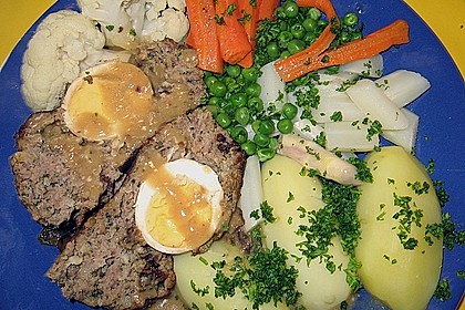 Falscher Hase mit glacierten Möhren und Spätzle 4
