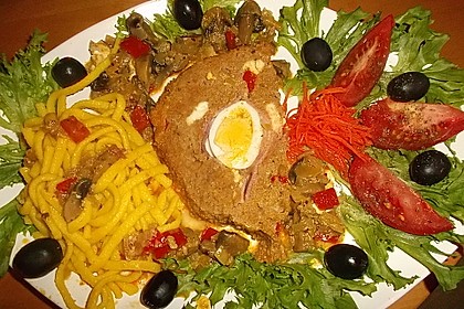 Falscher Hase mit glacierten Möhren und Spätzle 5