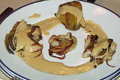 Zander im Kartoffelmantel auf Fenchelgemüse mit Senfsauce 9
