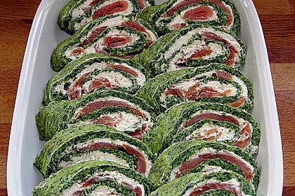 Lachs - Spinat - Rolle
