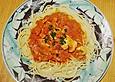 Spaghetti mit feiner Tomaten - Schinken - Sahne - So&szlig;e