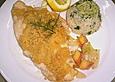 Pangasiusfilet mit Limettenkruste und glasiertem Radicchio - Apfelgem&uuml;se