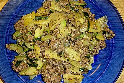 Zucchini - Hackfleisch - Pfanne