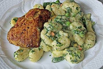 Gnocchi mit Schlagobers - Gemüse