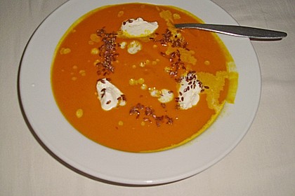 K&uuml;rbissuppe ohne Kartoffeln